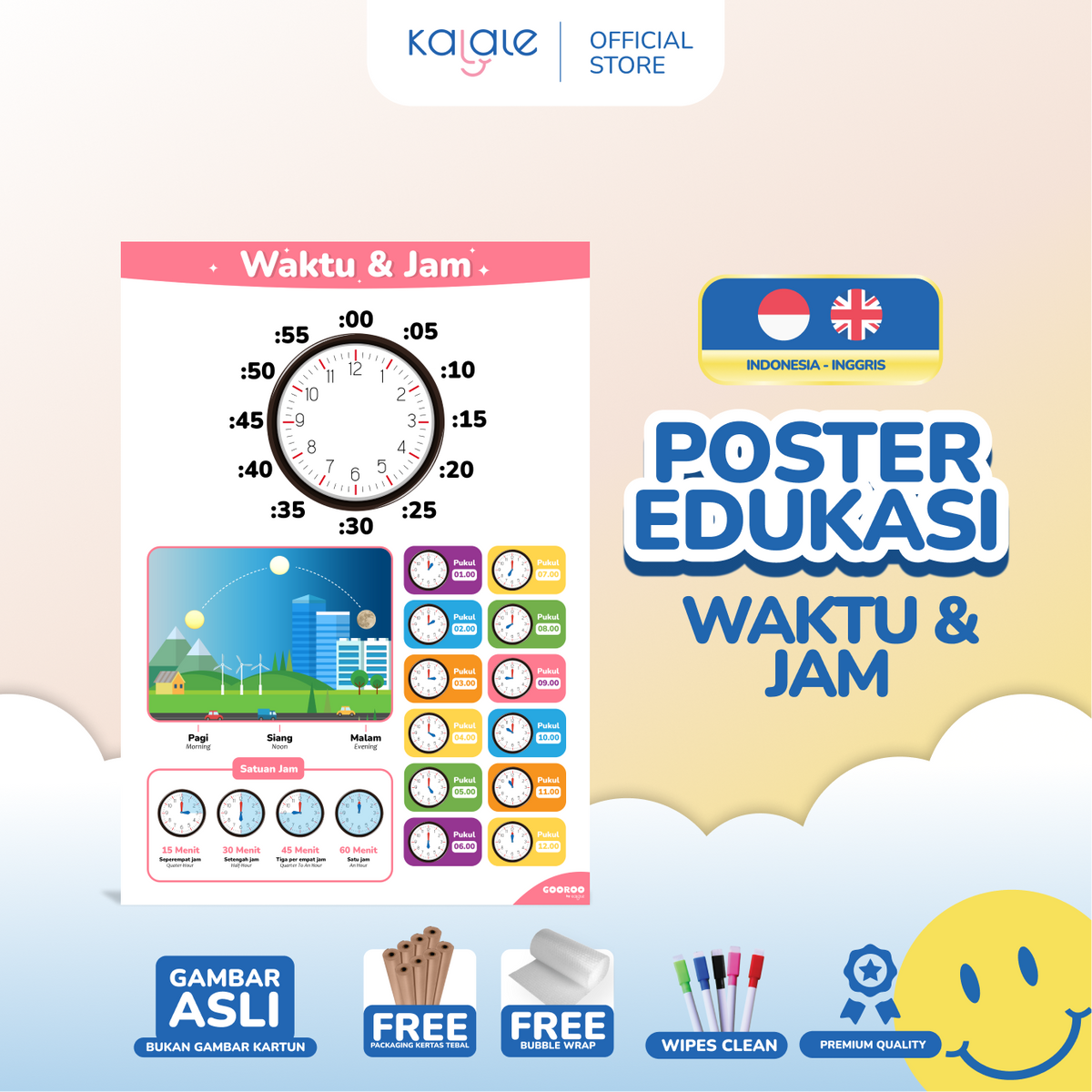 GOOROO by Kalale - Poster Pendidikan Edukasi Mainan Belajar Anak Usia Balita Batita PAUD TK SD MI - Image 14
