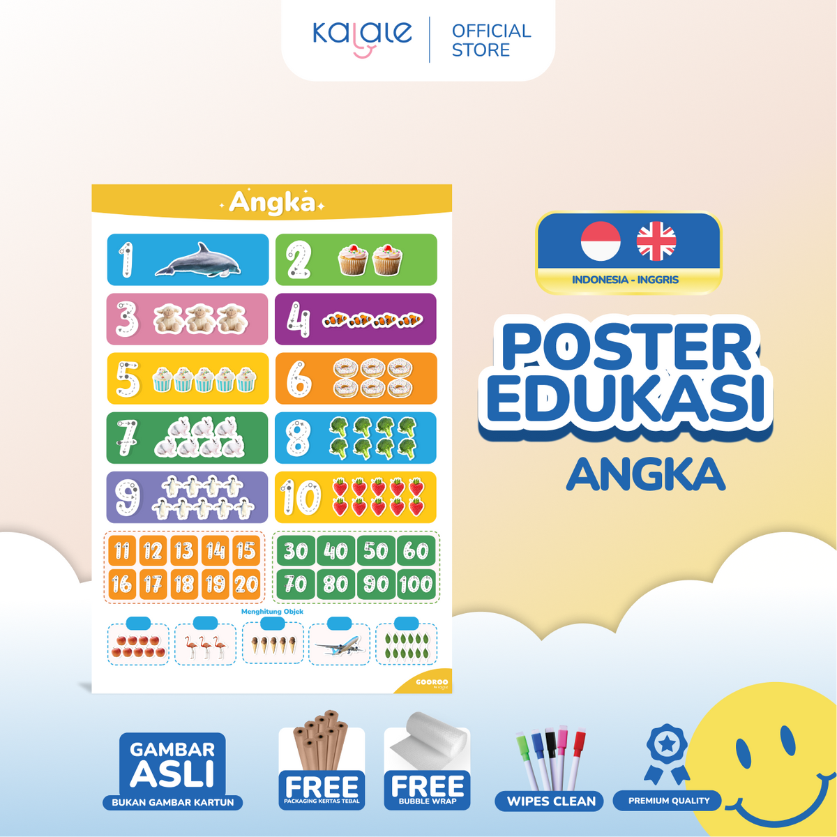 GOOROO by Kalale - Poster Pendidikan Edukasi Mainan Belajar Anak Usia Balita Batita PAUD TK SD MI - Image 16
