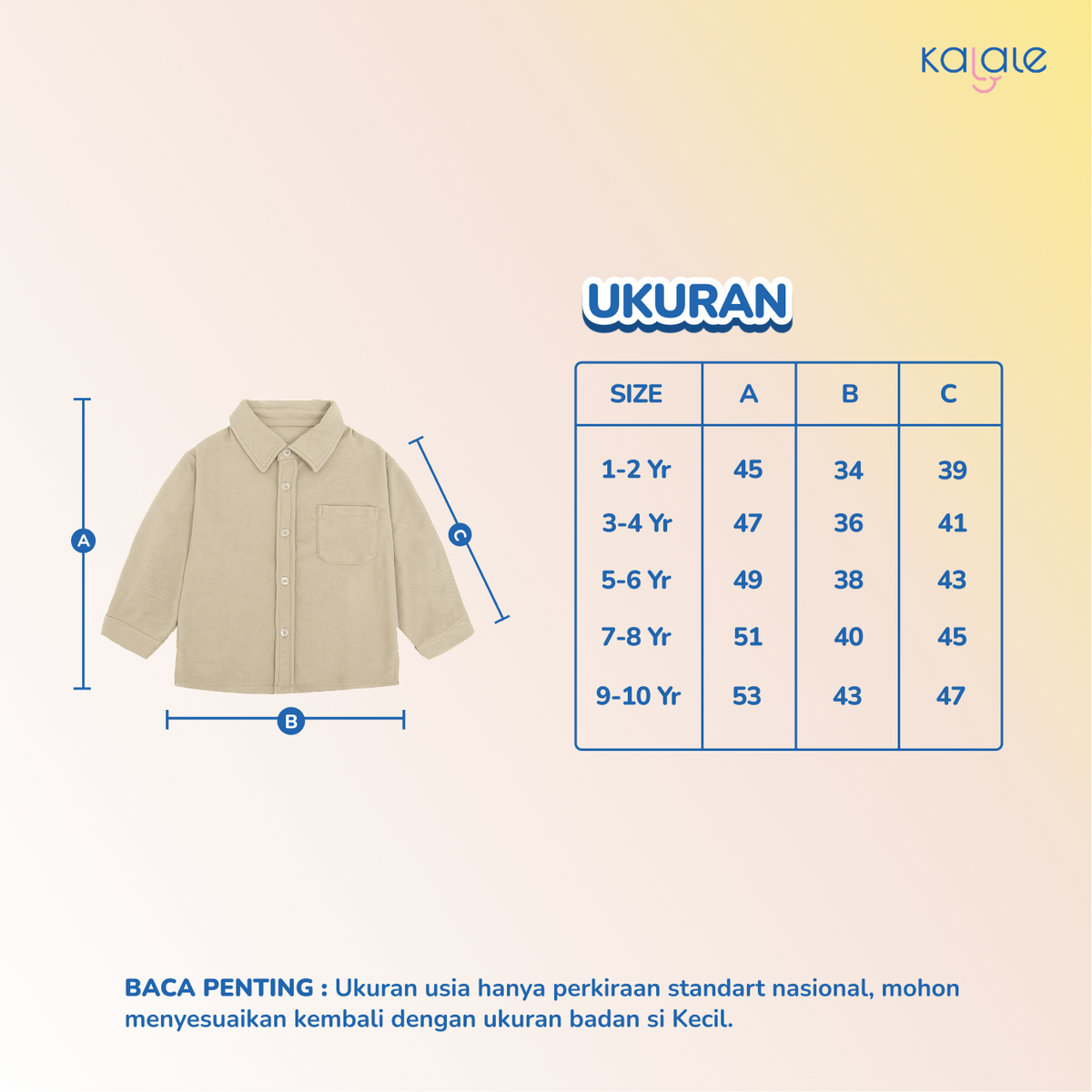 Kalale - Long Sleeve Shirt Kemeja Lengan Panjang Anak Laki-laki 1-10 Tahun - Image 5