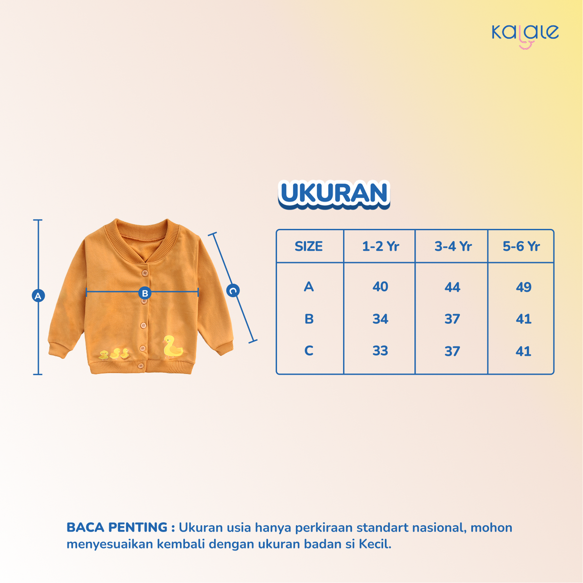 Kalale Cardigan 1-6 Tahun (Atasan Sweater Outer Kancing Karakter Hewan Anak Usia 1 2 3 4 5 6 Tahun) - Image 13