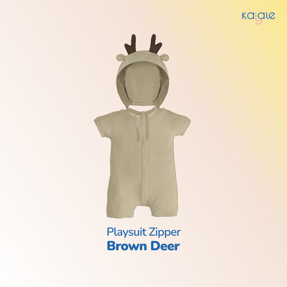 Kalale Baby Playsuit Zipper free Bonnet Animal (Romper / Jumper / Jumpsuit Anak dan Bayi) - Image 5