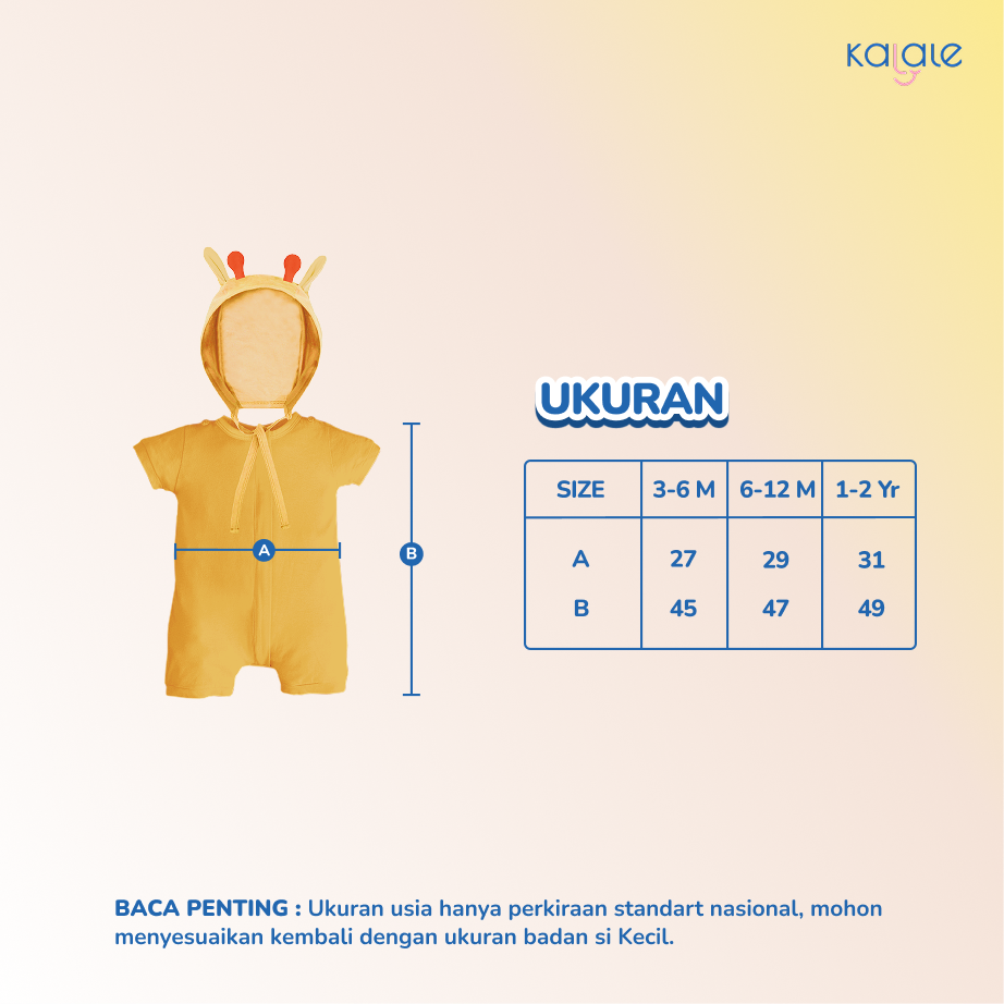Kalale Baby Playsuit Zipper free Bonnet Animal (Romper / Jumper / Jumpsuit Anak dan Bayi) - Image 4