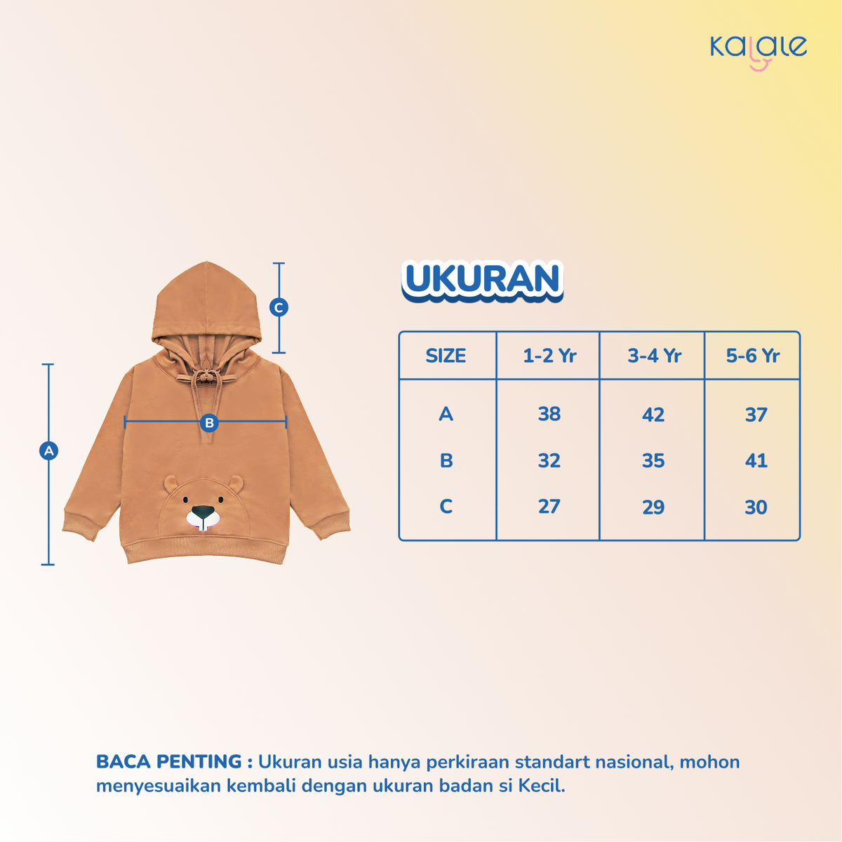 Kalale Hoodie 1-6 Tahun (Jaket Sweater Jumper Hewan Bertudung Anak 1 2 3 4 5 6 Tahun) - Image 10