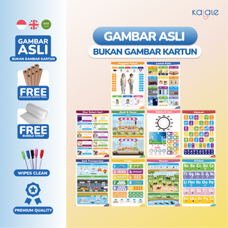 GOOROO by Kalale - Poster Pendidikan Edukasi Mainan Belajar Anak Usia Balita Batita PAUD TK SD MI