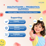 Kalale Vita+ Multivitamin + Probiotics Gummy Strawberry | Vitamin Anak Sugar Free Gummies | Mengandung 2.5 Miliar Probiotik Baik thumbnail