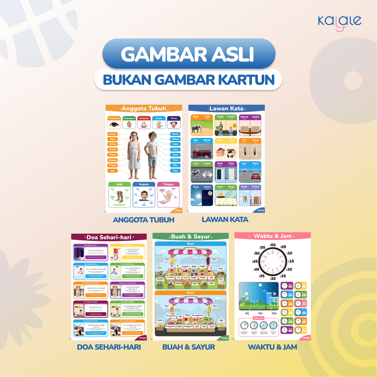 GOOROO by Kalale - Poster Pendidikan Edukasi Mainan Belajar Anak Usia Balita Batita PAUD TK SD MI - Image 3