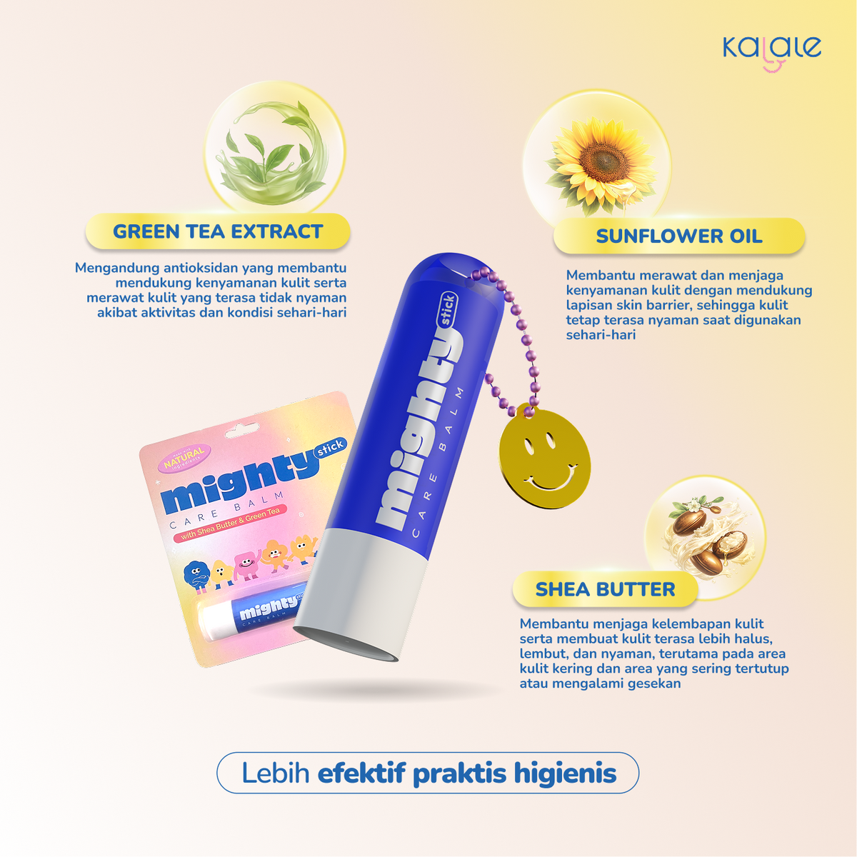 Kalale Mighty Stick Care Baby Balm – Balm Bayi Stick Higenis Praktis untuk Perawatan Kulit Harian, Kulit Kering, Ruam Popok & Iritasi Ringan - Image 5