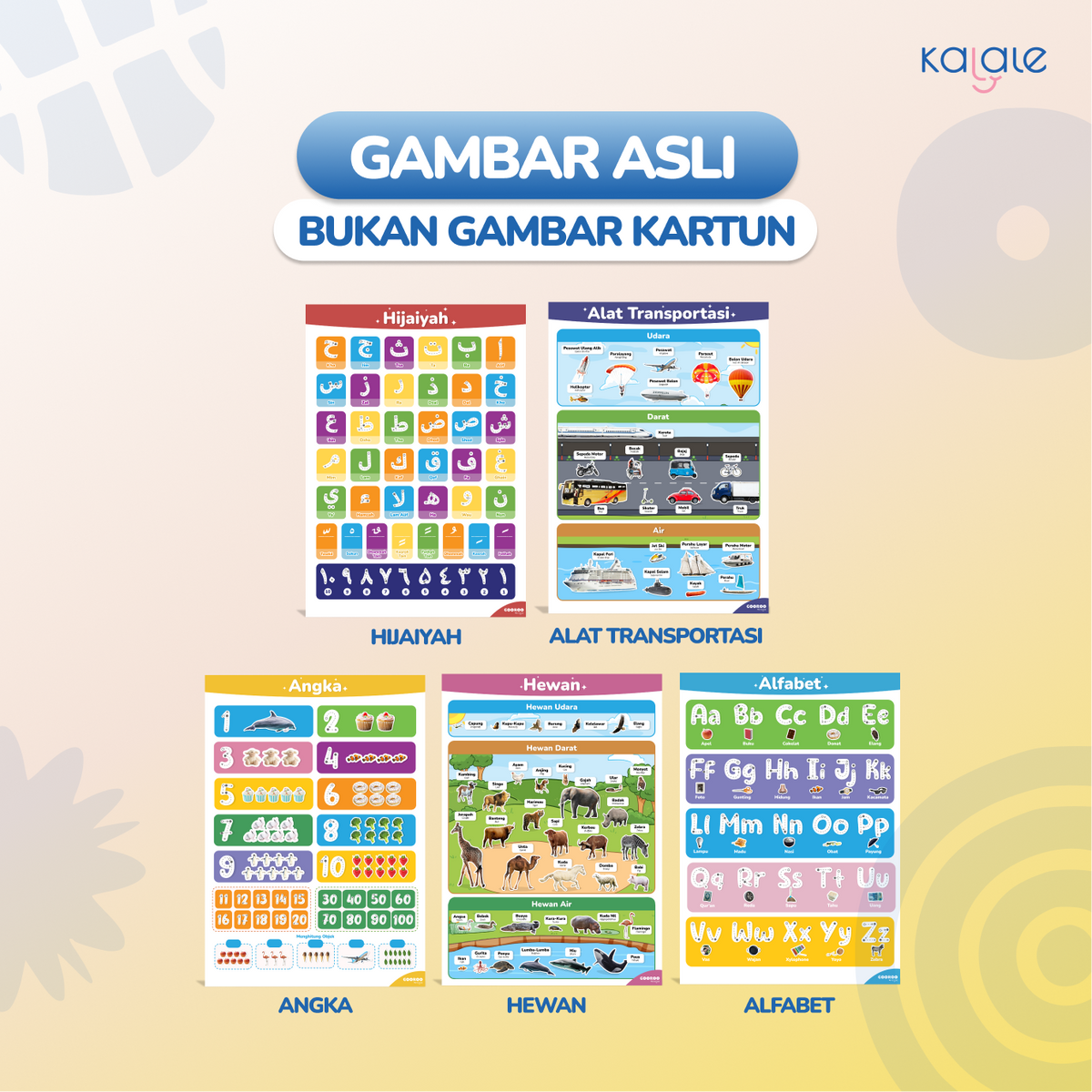 GOOROO by Kalale - Poster Pendidikan Edukasi Mainan Belajar Anak Usia Balita Batita PAUD TK SD MI - Image 4