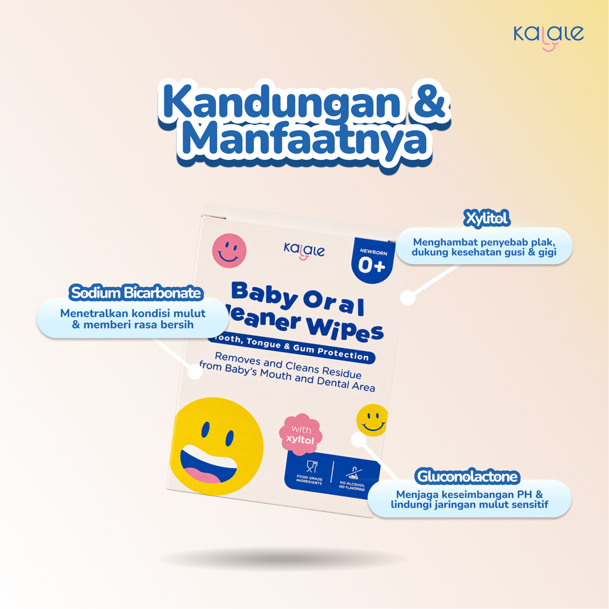 Kalale Baby Oral Cleaner Wipes – Baby Tongue Tooth Gum Wipes Tisu Pembersih Gusi Gigi Lidah Bayi - Image 6