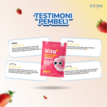 Kalale Vita+ Multivitamin + Probiotics Gummy Strawberry | Vitamin Anak Sugar Free Gummies | Mengandung 2.5 Miliar Probiotik Baik thumbnail