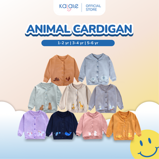 Kalale Cardigan 1-6 Tahun (Atasan Sweater Outer Kancing Karakter Hewan Anak Usia 1 2 3 4 5 6 Tahun)