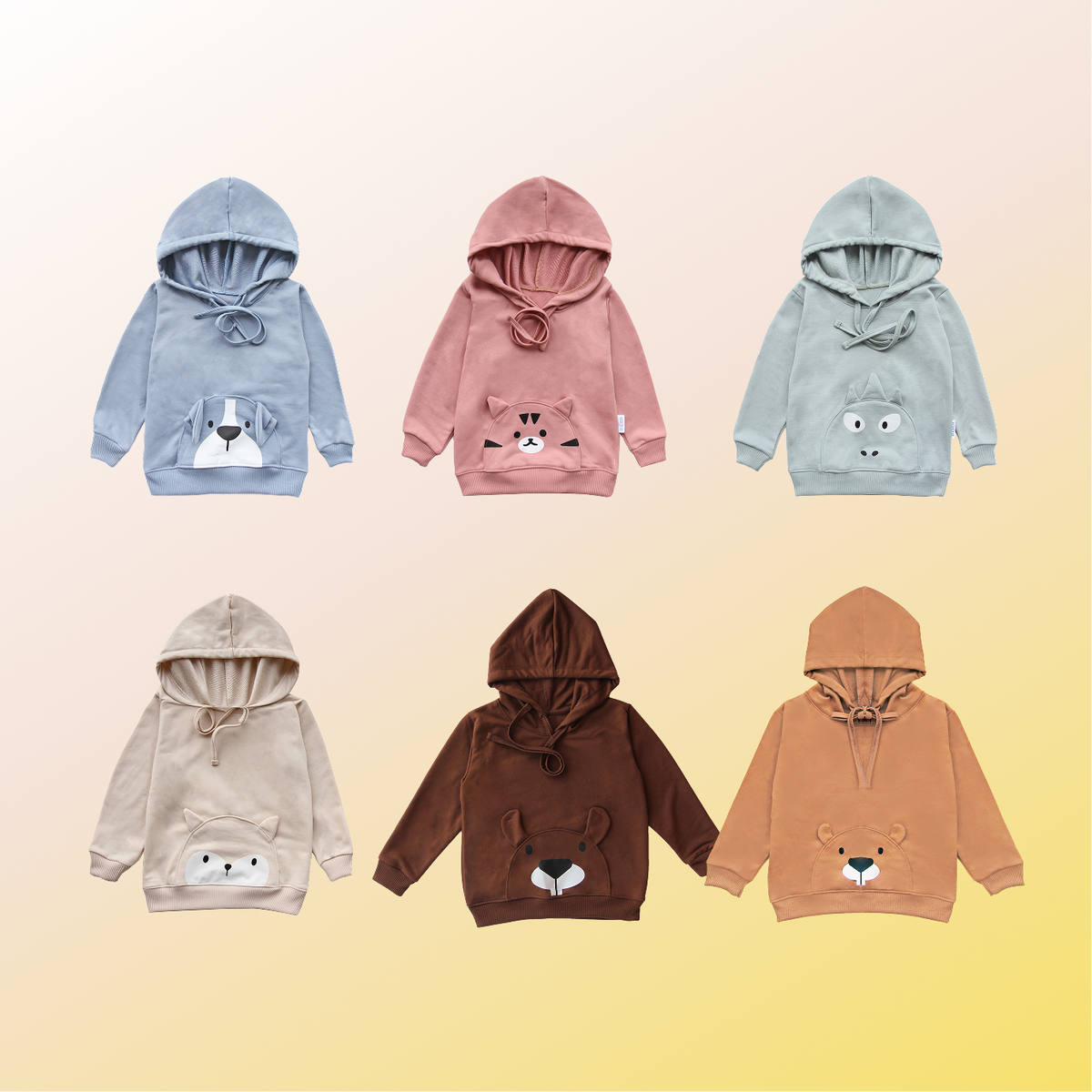 Kalale Hoodie 1-6 Tahun (Jaket Sweater Jumper Hewan Bertudung Anak 1 2 3 4 5 6 Tahun) - Image 3