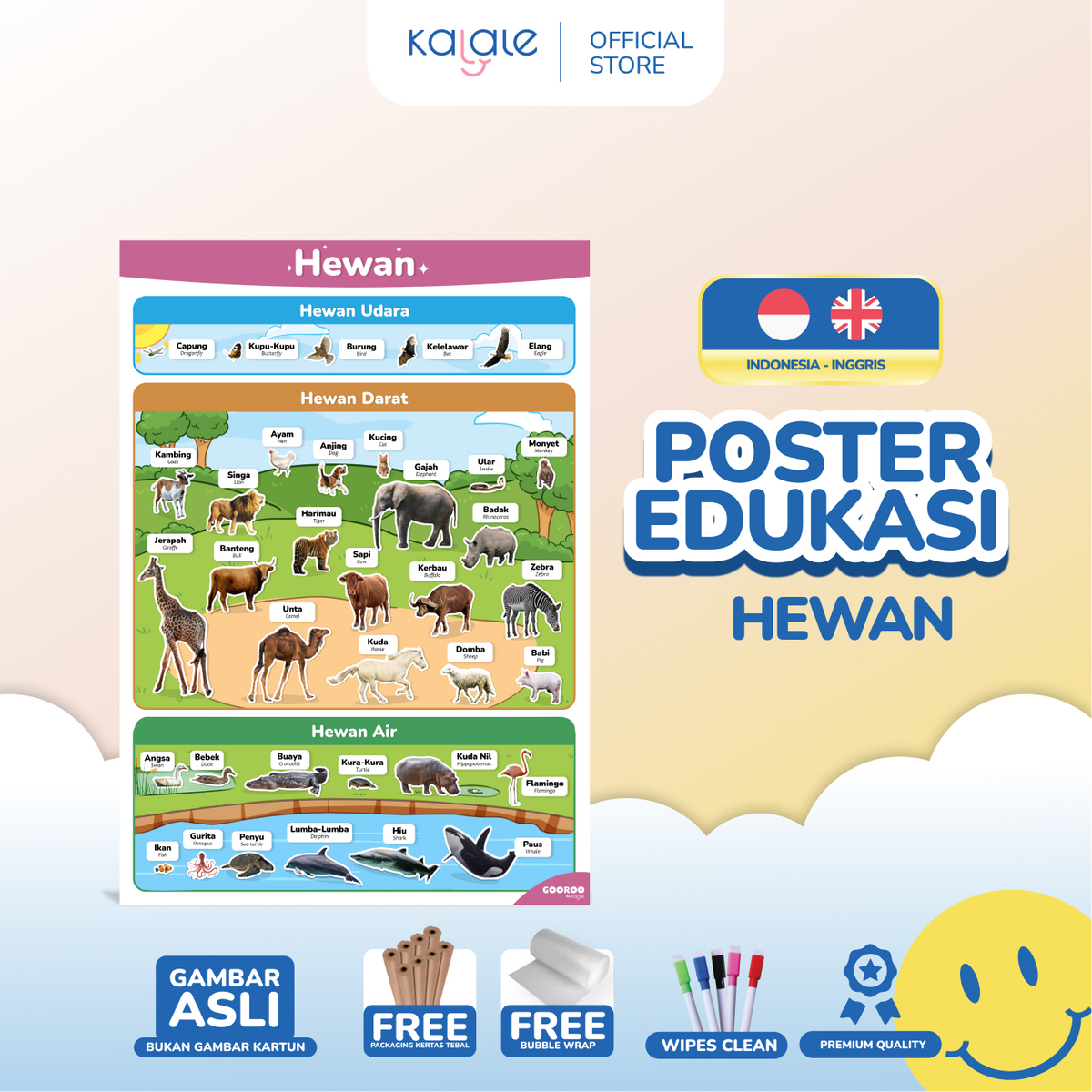 GOOROO by Kalale - Poster Pendidikan Edukasi Mainan Belajar Anak Usia Balita Batita PAUD TK SD MI - Image 17