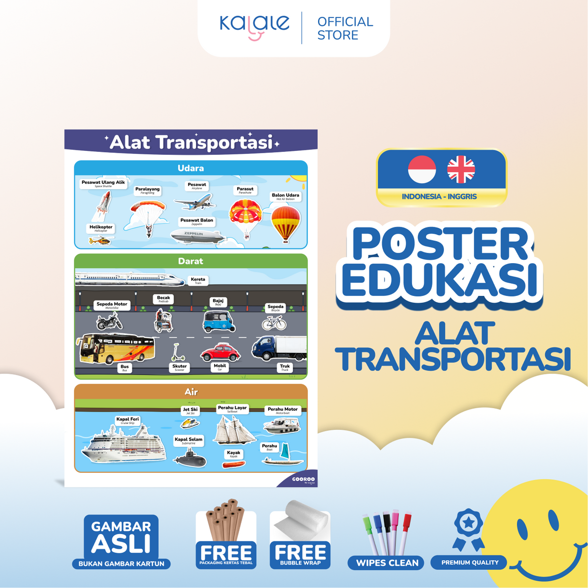 GOOROO by Kalale - Poster Pendidikan Edukasi Mainan Belajar Anak Usia Balita Batita PAUD TK SD MI - Image 18