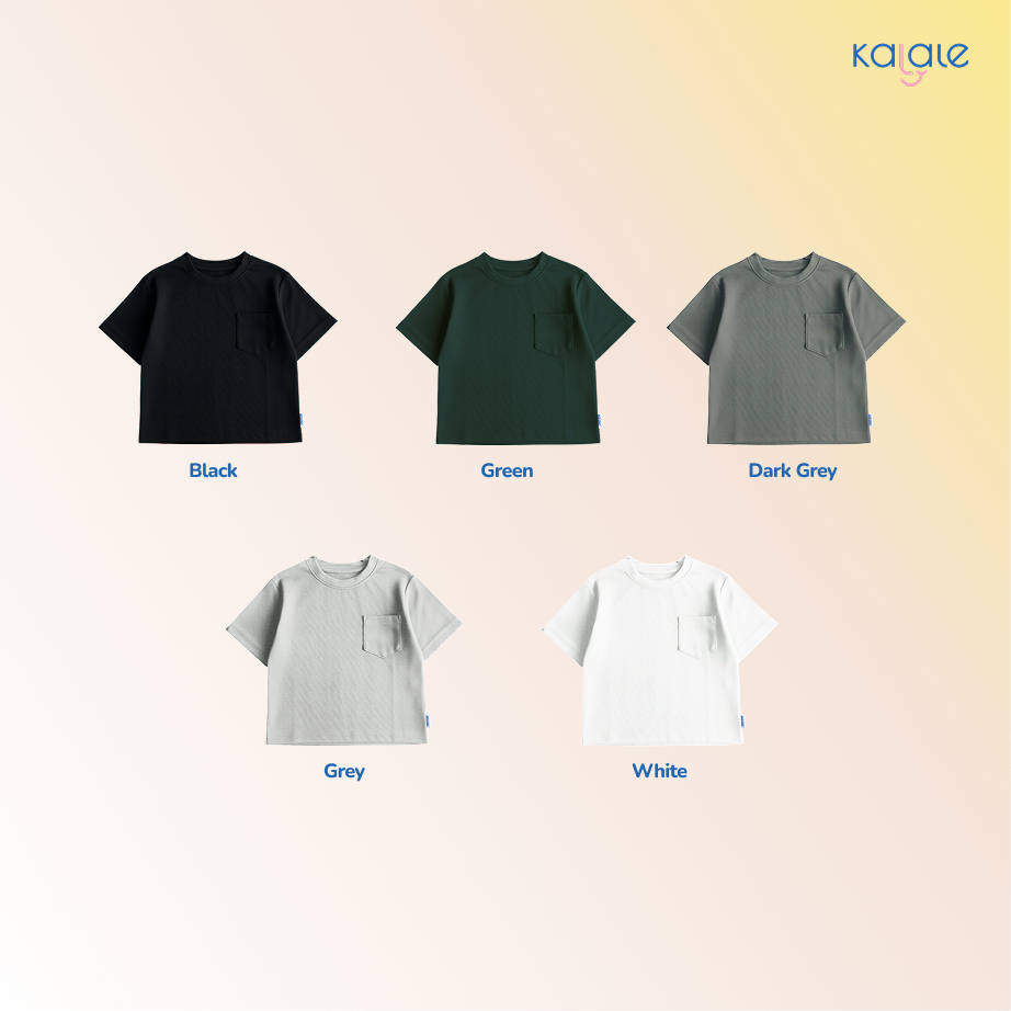 Kalale - Oversized T-Shirt Kemeja Anak Laki-Laki Lengan Pendek Bahan Katun Lembut Adem 1-10 Tahun Warna Lengkap - Image 4