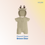 Kalale Baby Playsuit Zipper free Bonnet Animal (Romper / Jumper / Jumpsuit Anak dan Bayi) thumbnail